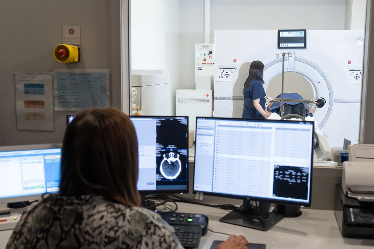 Woman Examining Lab Findings on a Computer Screen | Medical Imaging Experts | FMIG